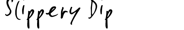 Slippery Dip font preview